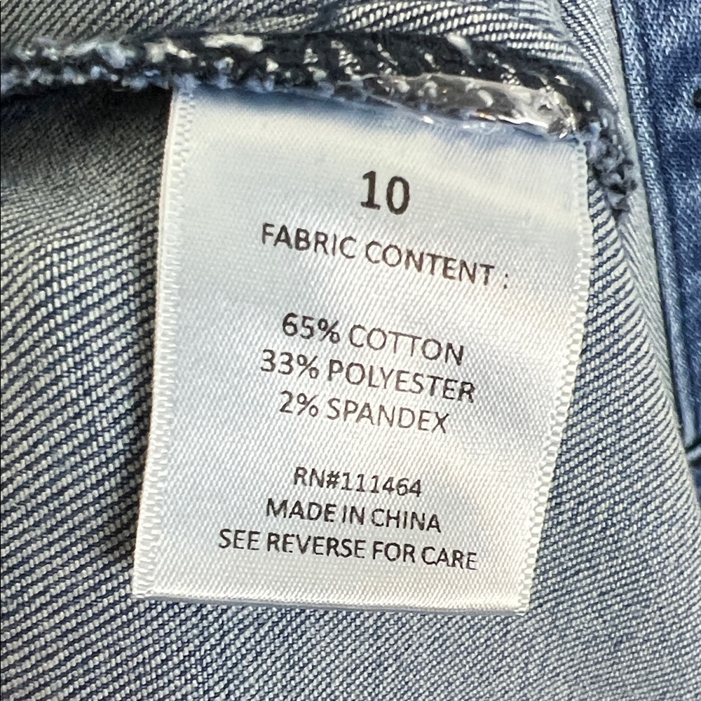 Denim Blue Jumpsuit Cropped Short Sleeve 10 - Picture 11 of 11